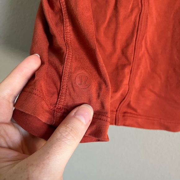 LULULEMON rust orange All Yours Tee size 8 - Picture 2 of 3